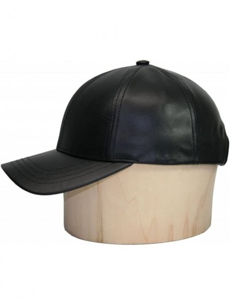 Baseball Caps Genuine Cowhide Leather Adjustable Baseball Cap Made in USA - Purple - CI11UI9O82B $23.17