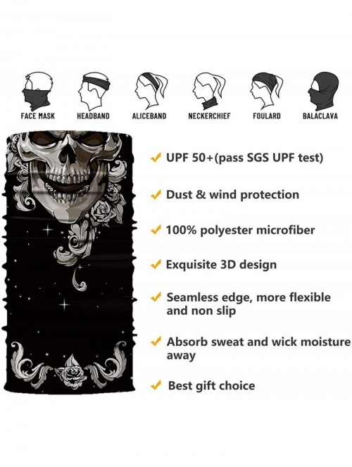 Balaclavas Summer Face Scarf Bandana Neck Gaiter Tube Magic Face Cover Scarf Balaclava Headwear Sun UV Protection - CL197MCTW...