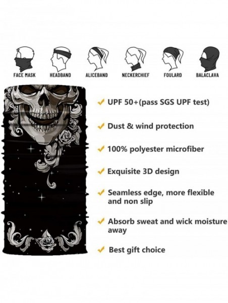 Balaclavas Summer Face Scarf Bandana Neck Gaiter Tube Magic Face Cover Scarf Balaclava Headwear Sun UV Protection - CL197MCTW...