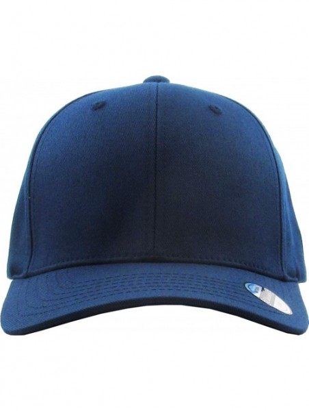 Baseball Caps Blank Stretch Mesh Back Cotton Twill Fitted Hat Spandex Headband - (Classic) Navy - CA17XSTIMXO $15.66