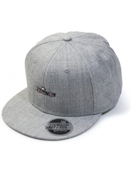 Baseball Caps Premium Heather Wool Blend Flat Bill Adjustable Snapback Hats Baseball Caps - Bt Heather Gray - C212N15037O $20.08