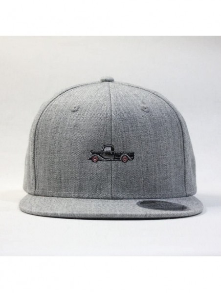 Baseball Caps Premium Heather Wool Blend Flat Bill Adjustable Snapback Hats Baseball Caps - Bt Heather Gray - C212N15037O $20.08