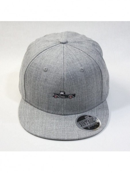 Baseball Caps Premium Heather Wool Blend Flat Bill Adjustable Snapback Hats Baseball Caps - Bt Heather Gray - C212N15037O $20.08