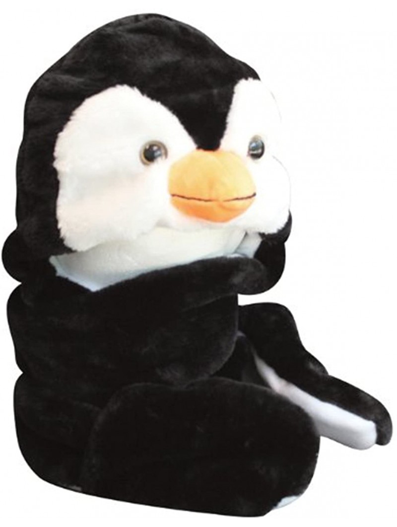 Skullies & Beanies Plush Faux Fur Animal Critter Hat Cap - Soft Warm Winter Headwear (Wolf) - Long Penguin - C111QQCYOLJ $13.97