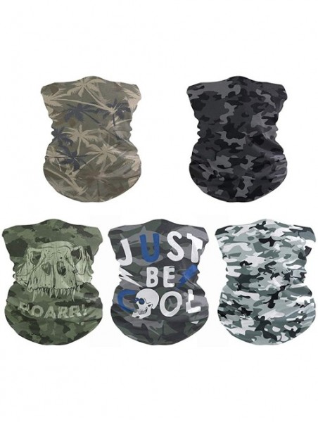 Balaclavas 5 Packs Face Bandanas Multifunctional Magic Scarf Outdoor Headwear Bandana - Mix 8 - CU197ADD4C0 $19.58