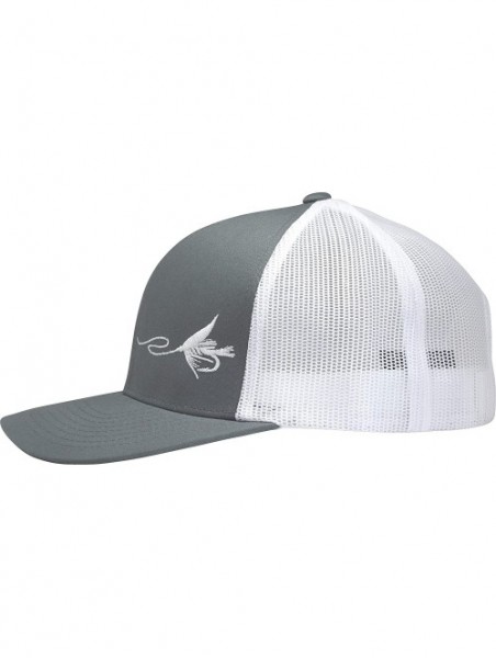 Baseball Caps Trucker Hat - Fly Fishing - Graphite/White - CS183L7HWTN $25.94