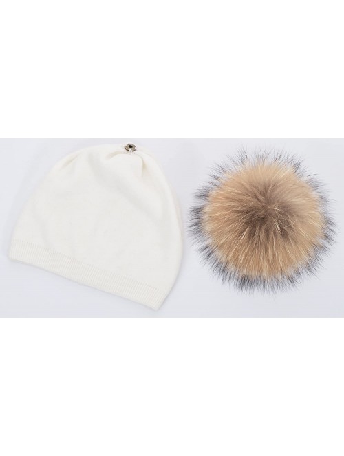 Skullies & Beanies Colors Slouchy Cashmere Raccoon Stocking - White - C512NGD9U0Z $40.13