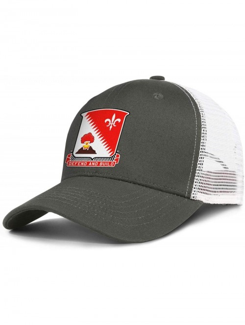Baseball Caps Men USA 34th Red Bull Infantry Division Grid Baseball Caps with ANG More Outdoor Activities - CP194CHU5UI $18.77