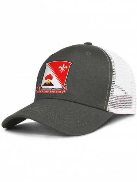 Baseball Caps Men USA 34th Red Bull Infantry Division Grid Baseball Caps with ANG More Outdoor Activities - CP194CHU5UI $18.77