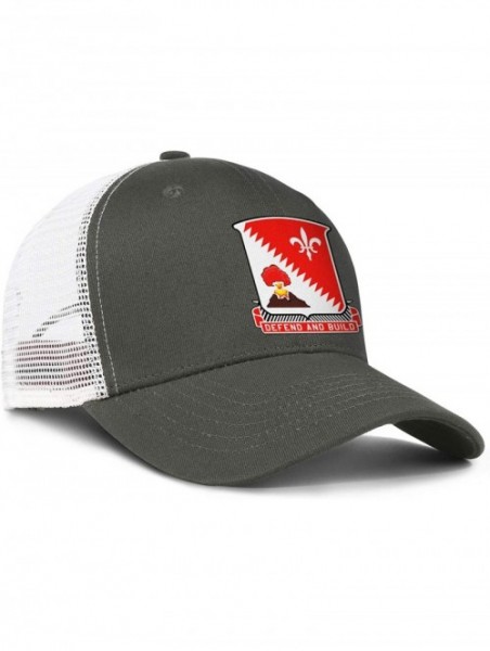 Baseball Caps Men USA 34th Red Bull Infantry Division Grid Baseball Caps with ANG More Outdoor Activities - CP194CHU5UI $18.77