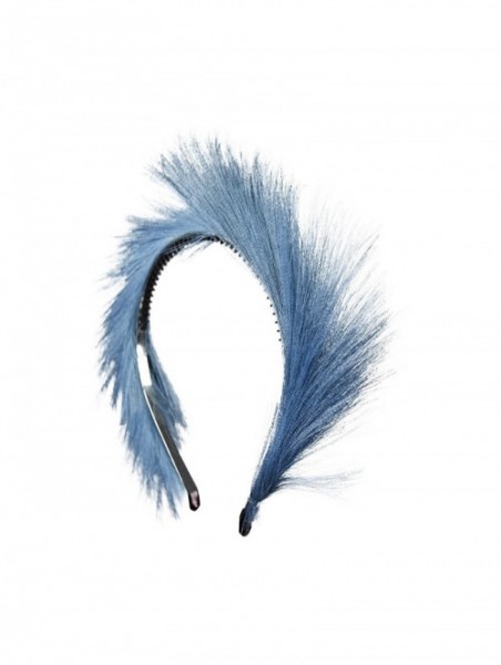 Headbands Feathered Headband - Blue - Blue - CR185WG602W $17.73