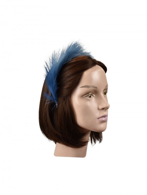 Headbands Feathered Headband - Blue - Blue - CR185WG602W $17.73