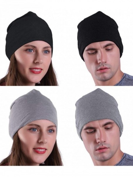 Skullies & Beanies Multifunctional Lightweight Beanies Running - Black+mid Grey Melange - CT18S4UNORO $18.55