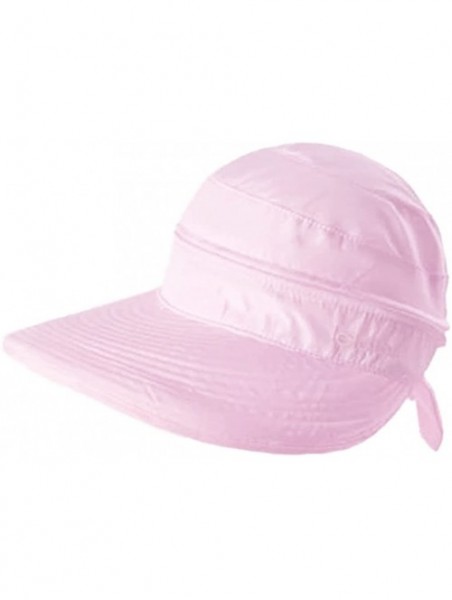 Sun Hats Womens 2in1 Wide Brim Summer Folding Anti-UV Golf Tennis Sun Visor Cap Beach Hat - Light Pink - CG12H3WGQO3 $14.31