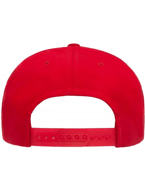 Baseball Caps Yupoong Classic Poplin Golf Flatbill Rope Snapback - Red - CS12DVSUC3J $13.60