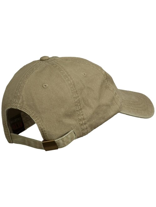 Baseball Caps Maine State Moose Embroidered Washed Dyed Cap - Khaki - CT11P5HWMZV $30.20