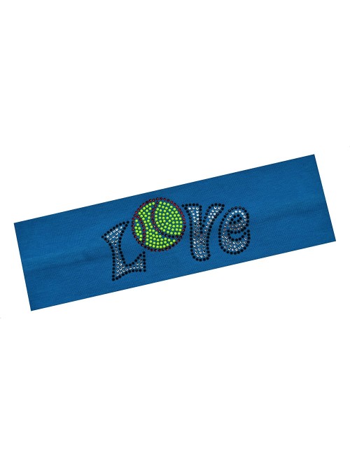 Headbands Softball Team Gift Love Softball Rhinestone Cotton Stretch Headband for Girls Teens and Adults - Dark Turquoise - C...