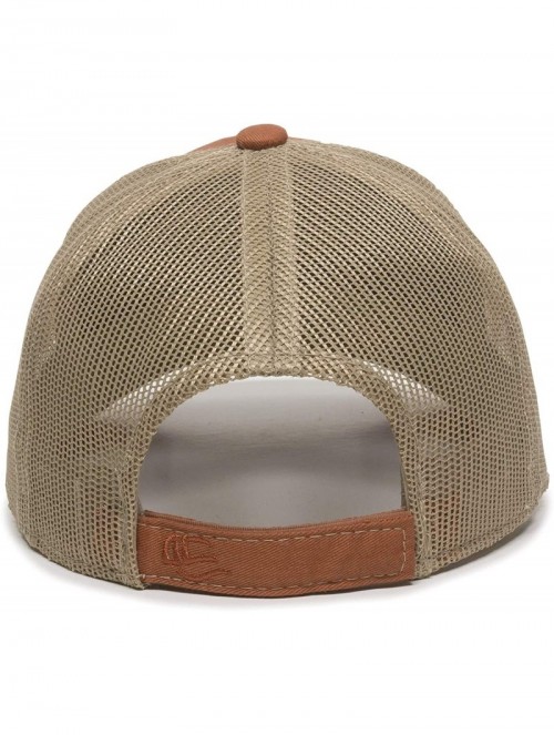 Baseball Caps Structured mesh Back Trucker Cap - Bt Orange/Tan - CJ183CO67D7 $18.39