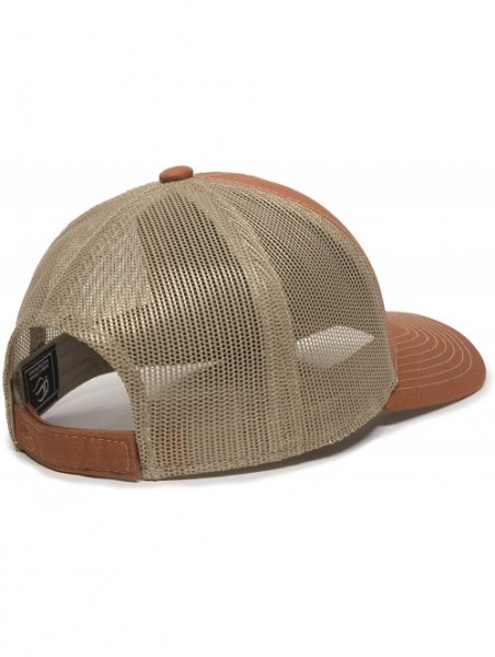 Baseball Caps Structured mesh Back Trucker Cap - Bt Orange/Tan - CJ183CO67D7 $18.39