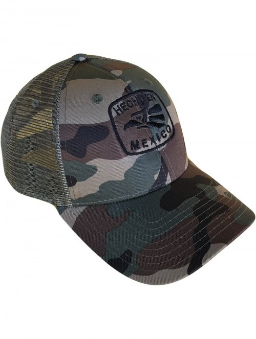 Baseball Caps Hecho En Mexico Camo Mesh Trucker Cap(Camouflage- One Size) - CN18CS5099M $24.88