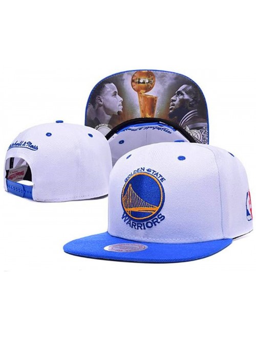 Skullies & Beanies Unisex Adjustable Fashion Leisure Baseball Hat-Golden State Warriors Cap - White Print - CZ1805W50SG $20.56