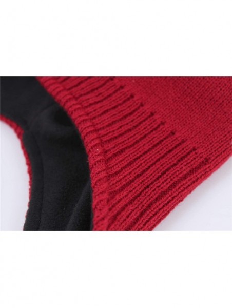 Skullies & Beanies Mens Warm Winter Hats Fleece Lined Earflap Hat Daily Beanie Watch Cap - Red - C8192N80EOD $14.72