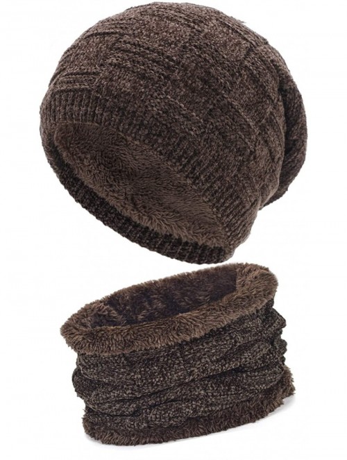 Skullies & Beanies Styles Oversized Winter Extremely Slouchy - Wbxne Coffee Hat&scarf - CO18ZZMWOT3 $18.24