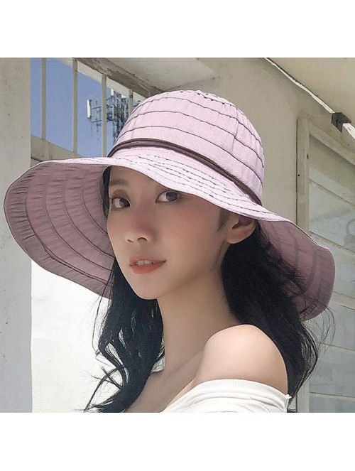 Sun Hats Foldable Shapeable Protection Adjustable - Purple - C618RNRAM5T $12.59