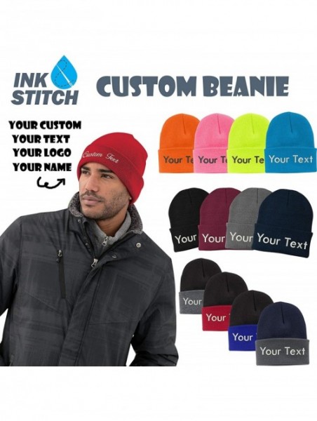 Skullies & Beanies Design Your Own Beanie Custom Beanie - Navy - CL18YMW398G $16.11