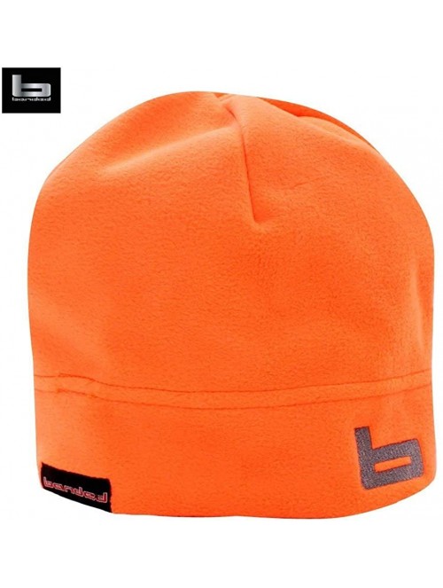 Skullies & Beanies Banded- UFS Fleece Beanie Skull Cap Hat Stocking- B Logo - Orange - CG11NS4TM2T $24.42