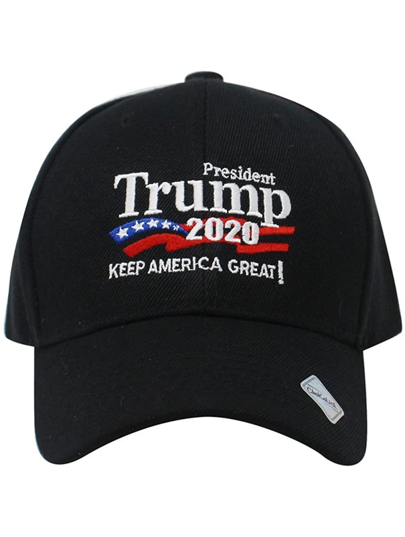 Baseball Caps Trump 2020 Keep America Great Campaign Embroidered US Hat Baseball Ball Cap Hook and Loop Back Closure - C718I5...