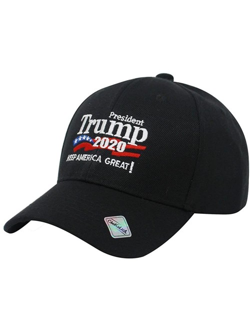 Baseball Caps Trump 2020 Keep America Great Campaign Embroidered US Hat Baseball Ball Cap Hook and Loop Back Closure - C718I5...