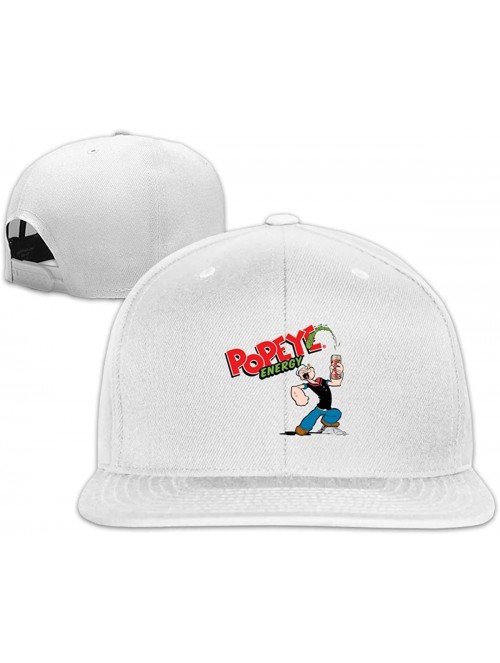 Baseball Caps Men Popeye_The Sailor Spinach Baseball Snapback Hats Adjustable Six Panel Fashion Hat - White - CP192UZYEC4 $16.43