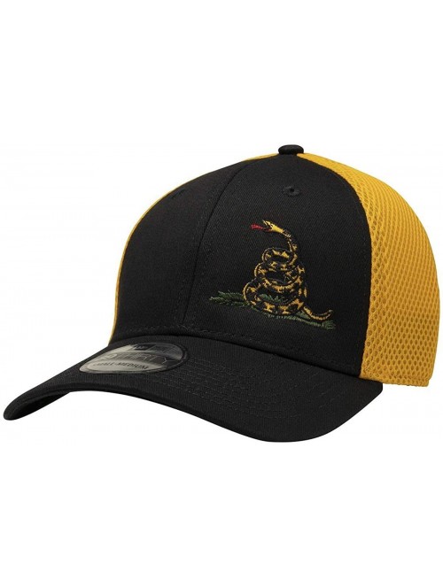 Baseball Caps Don't Tread On Me Stretch Mesh New Era Hat - Black/Gold - CN193SA37WS $26.66