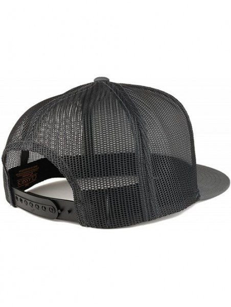 Baseball Caps 5 Panel Desert Storm Veteran Embroidered Patch Flatbill Mesh Snapback - Charcoal - C7189O03N0K $20.21