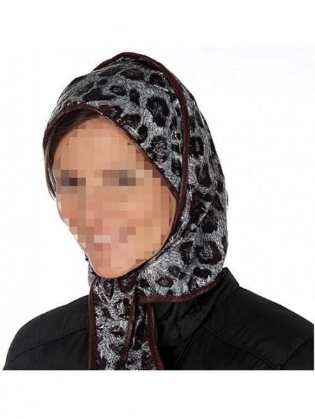 Rain Hats Rain Bonnet Plastic Waterproof Hat Rain Hoods Cap with Netting- Leopard Printing for Ladies - C418O86XKSX $13.05