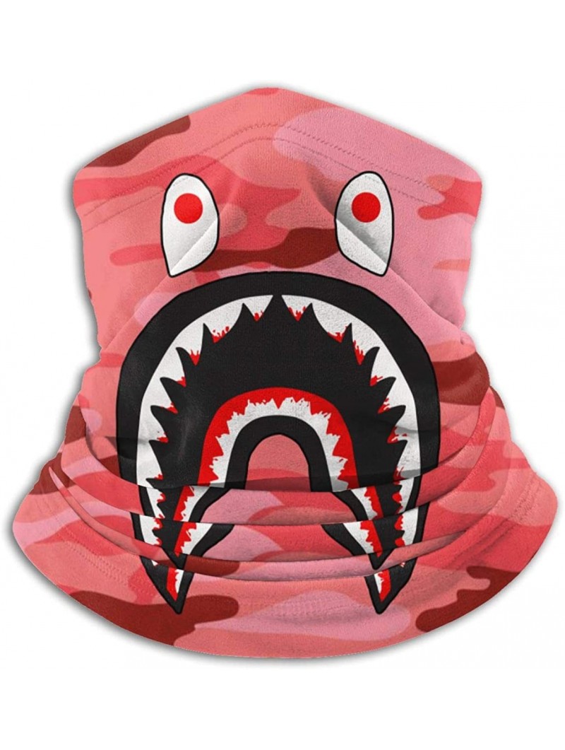 Balaclavas Bape Shark Half Blue Camo Neck Gaiter Warmer Windproof Mask Dust Face Clothing Free UV Face Mask - C41970EEZ22 $17.61