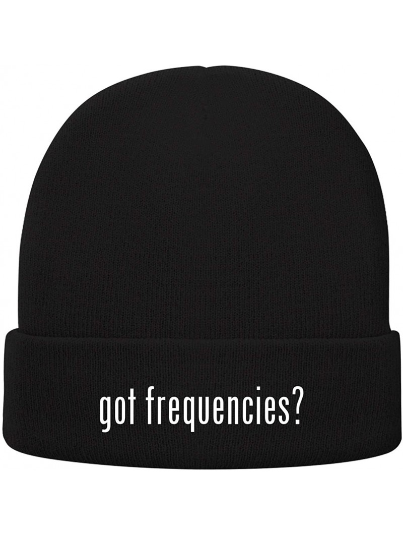 Skullies & Beanies got Frequencies? - Soft Adult Beanie Cap - Black - CO18AXL0NU9 $27.58