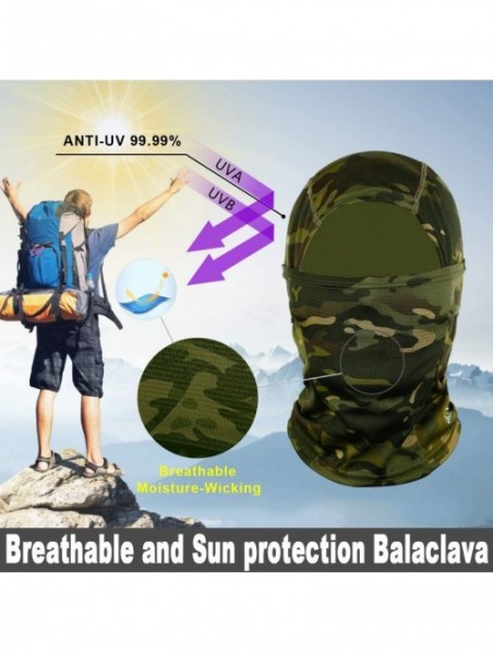 Balaclavas Balaclava Face Mask UV Protection for Men Women Ski Sun Hood Tactical Masks - Jungle Camouflage - CP1966EM89I $13.63