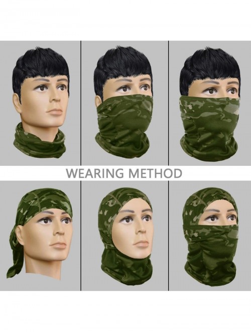 Balaclavas Balaclava Face Mask UV Protection for Men Women Ski Sun Hood Tactical Masks - Jungle Camouflage - CP1966EM89I $13.63