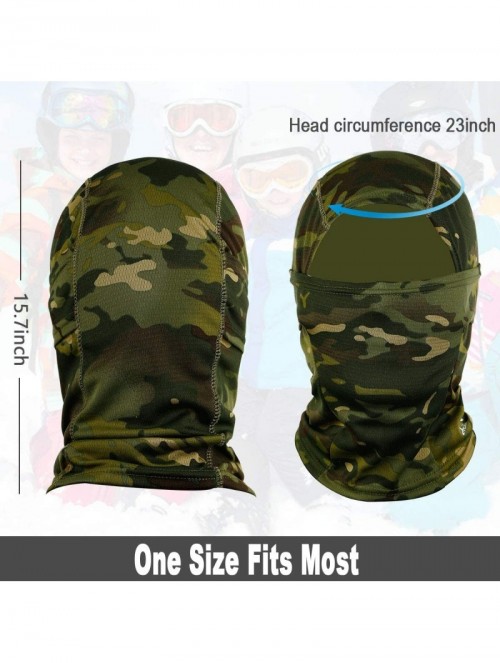 Balaclavas Balaclava Face Mask UV Protection for Men Women Ski Sun Hood Tactical Masks - Jungle Camouflage - CP1966EM89I $13.63