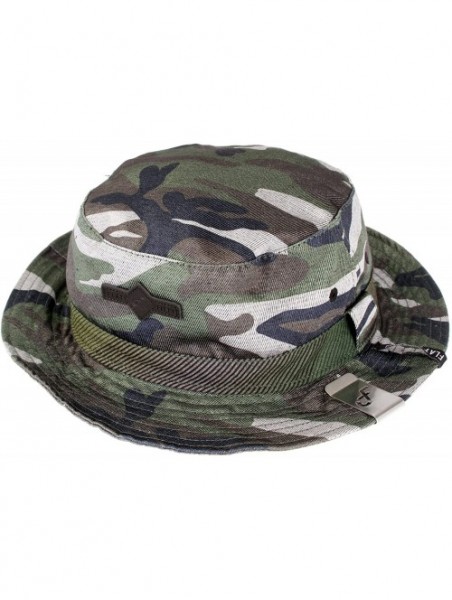 Skullies & Beanies Premium Luxury Head Wear - Just Bucket Green - CQ11KYV59ZX $16.37