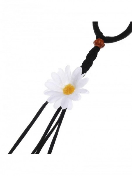 Headbands Sunflower Feather Extension Hair Ties - Blue 1 - C818ZW8AYGR $12.31