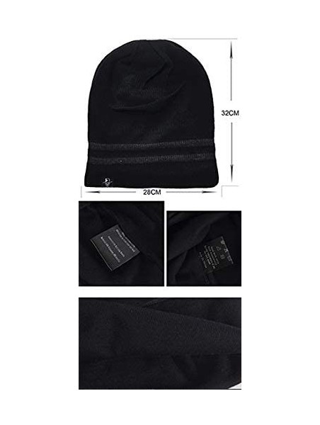 Skullies & Beanies Mens Slouchy Beanie Knit Skull Cap Long Baggy Hip-hop Winter Summer Hat B305 - Stripe-grey - CW12N6JLEEZ $...