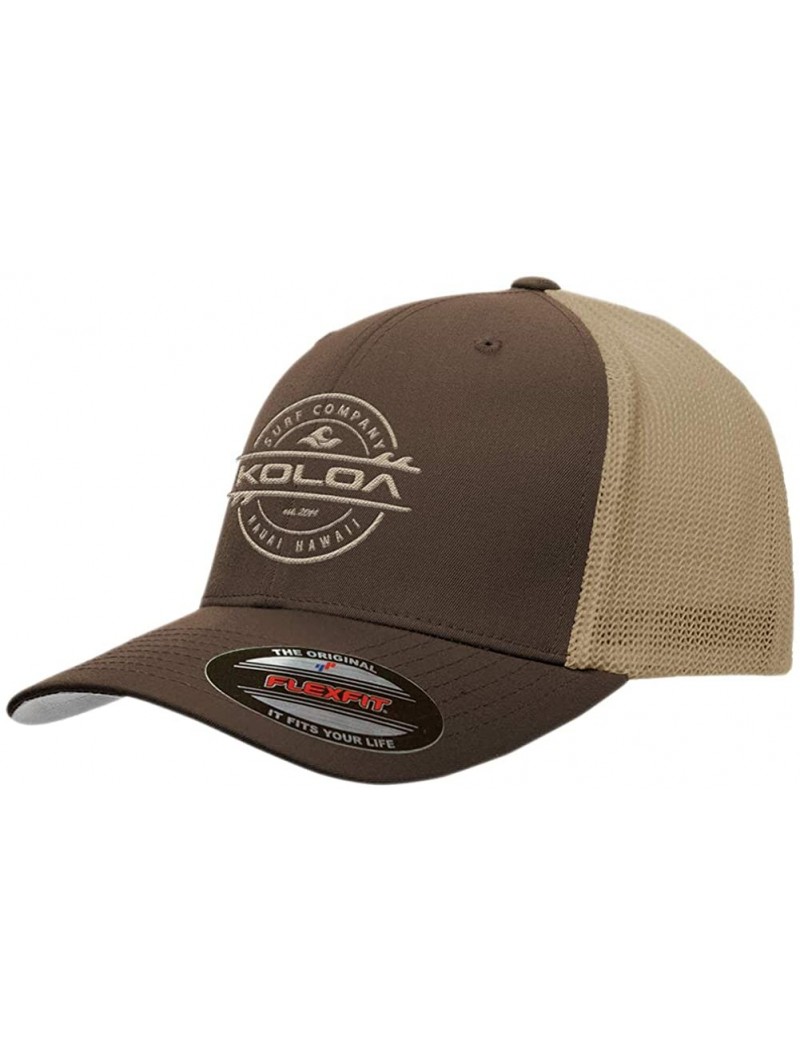 Baseball Caps Flexfit 6511 Truckers Caps - Brown/Khaki - CB19685UMUT $19.78