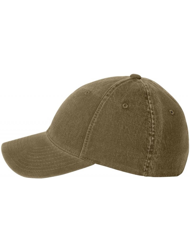 Baseball Caps Flexfit Garment-Washed Twill Cap (6997) - Loden - C4116FP9CTL $16.31