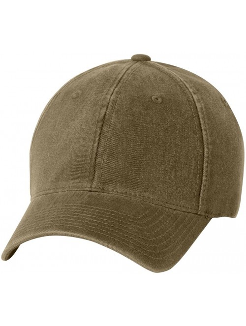 Baseball Caps Flexfit Garment-Washed Twill Cap (6997) - Loden - C4116FP9CTL $16.31