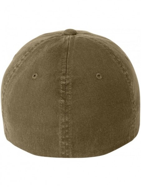 Baseball Caps Flexfit Garment-Washed Twill Cap (6997) - Loden - C4116FP9CTL $16.31