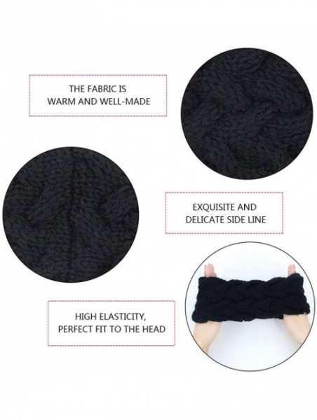 Cold Weather Headbands Womens Winter Knitted Headband - Soft Crochet Bow Twist Hair Band Turban Headwrap Hat Cap Ear Warmer -...