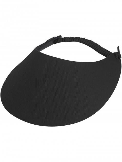 Sun Hats Fabric Foam Visor - Black - C918E684N5Q $13.72